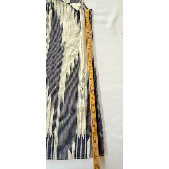 Women's CoverUp Dress Linen St. Tropez West 8 Black White Coastal Sleeveless - Picture 5 of 7